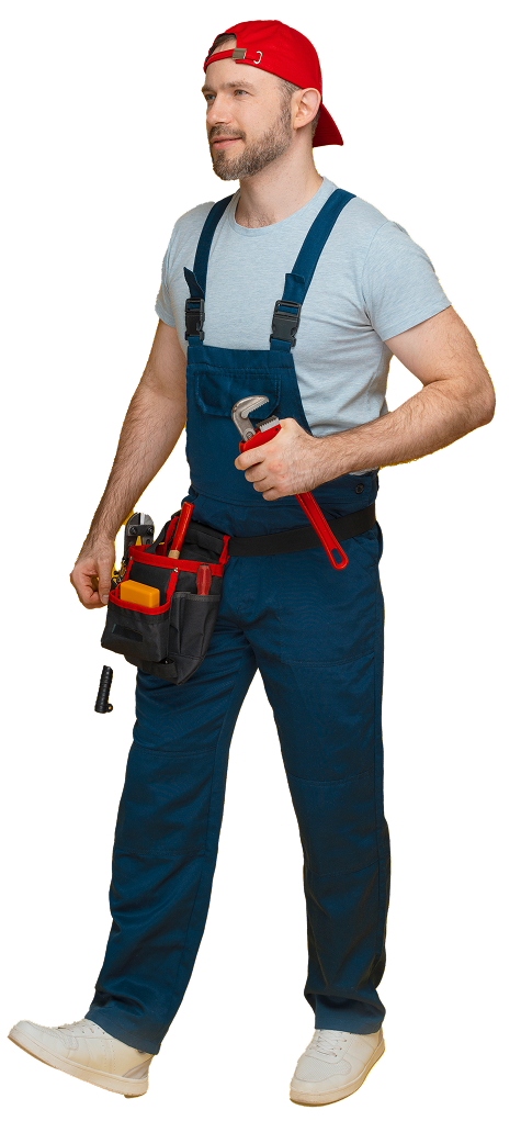 Handyman walking