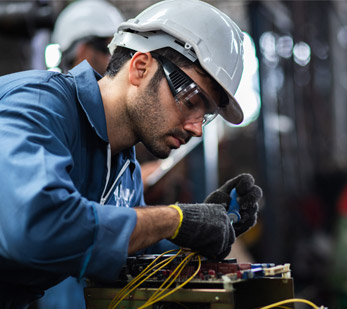 Electrician working
